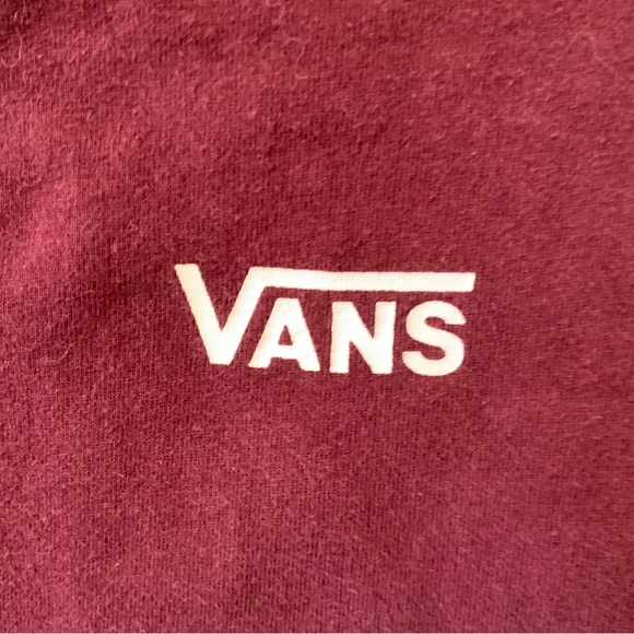 Vans Boys Long Sleeve T-Shirt with hood! Maroon/Burgundy SZ (XL) - Picture 5 of 6